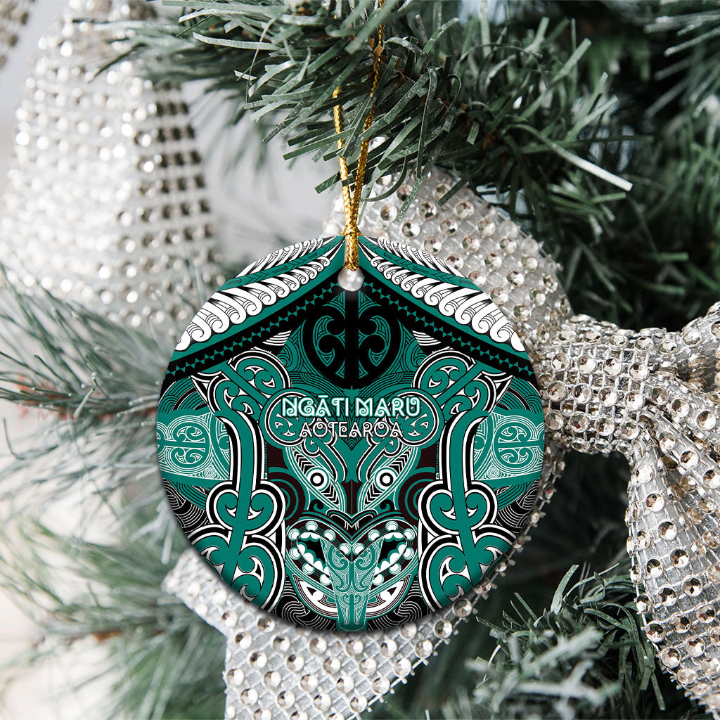 Aotearoa Iwi Ngati Maru Personalised Ceramic Ornament Maori Kowhaiwhai Pattern