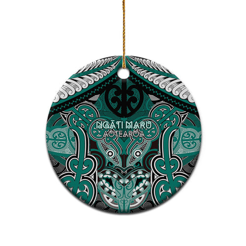 Aotearoa Iwi Ngati Maru Personalised Ceramic Ornament Maori Kowhaiwhai Pattern