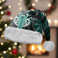 Aotearoa Iwi Ngati Maru Personalised Christmas Santa Hat Maori Kowhaiwhai Pattern