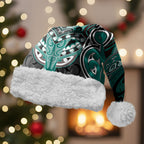 Aotearoa Iwi Ngati Maru Personalised Christmas Santa Hat Maori Kowhaiwhai Pattern