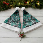 Aotearoa Iwi Ngati Maru Personalised Christmas Santa Hat Maori Kowhaiwhai Pattern