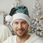 Aotearoa Iwi Ngati Maru Personalised Christmas Santa Hat Maori Kowhaiwhai Pattern