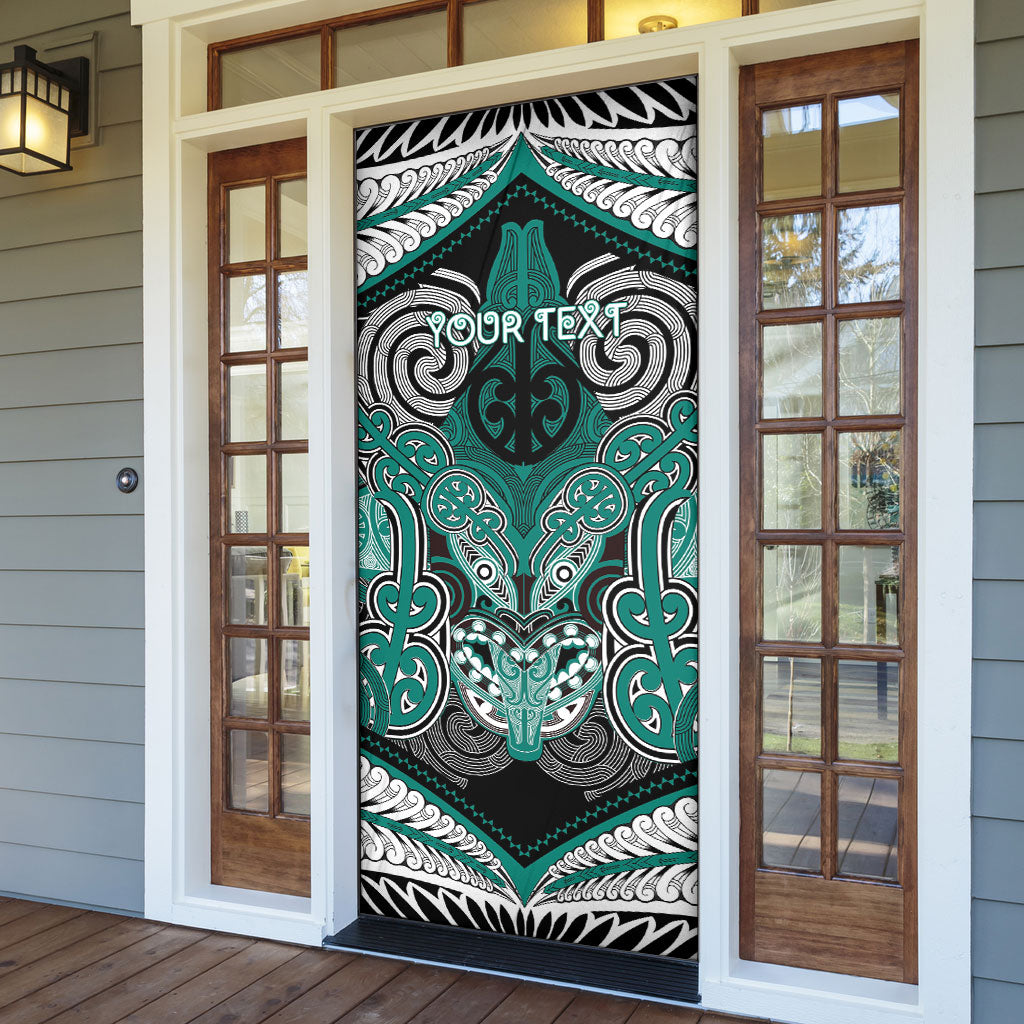 Aotearoa Iwi Ngati Maru Personalised Door Cover Maori Kowhaiwhai Pattern