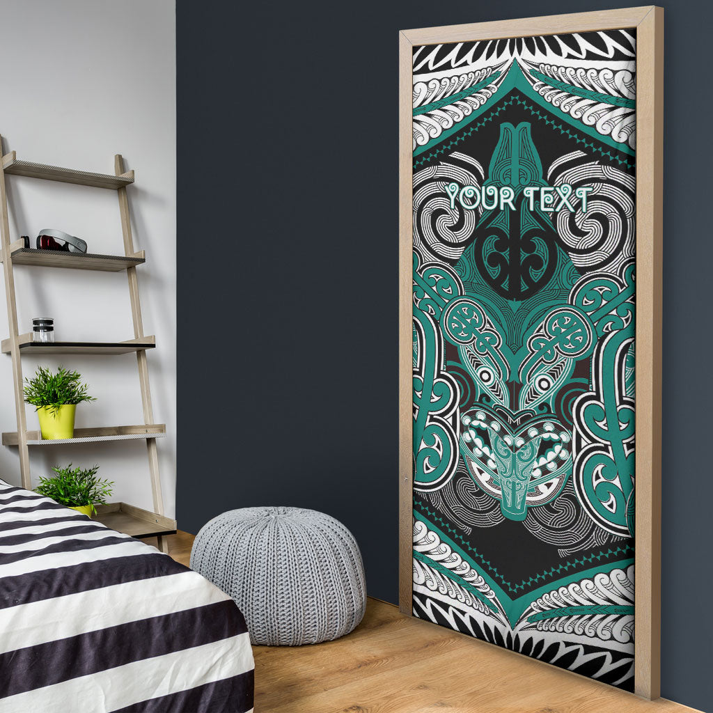 Aotearoa Iwi Ngati Maru Personalised Door Cover Maori Kowhaiwhai Pattern