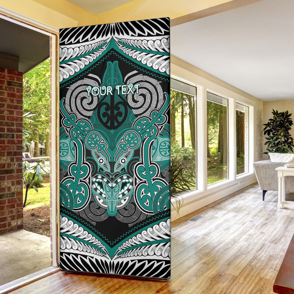 Aotearoa Iwi Ngati Maru Personalised Door Cover Maori Kowhaiwhai Pattern