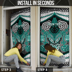 Aotearoa Iwi Ngati Maru Personalised Door Cover Maori Kowhaiwhai Pattern