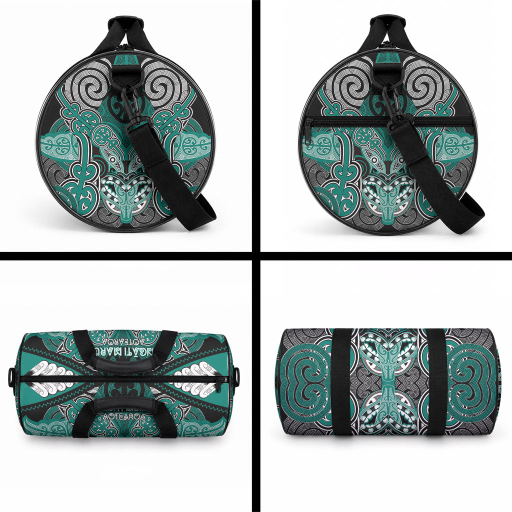 Aotearoa Iwi Ngati Maru Duffle Bag Maori Kowhaiwhai Pattern