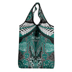Aotearoa Iwi Ngati Maru Grocery Bag Maori Kowhaiwhai Pattern