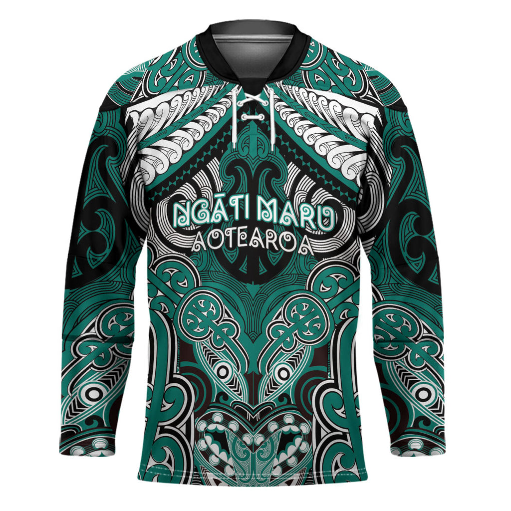 Aotearoa Iwi Ngati Maru Personalised Hockey Jersey Maori Kowhaiwhai Pattern