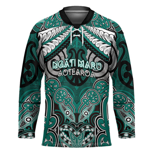 Aotearoa Iwi Ngati Maru Personalised Hockey Jersey Maori Kowhaiwhai Pattern