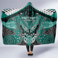 Aotearoa Iwi Ngati Maru Hooded Blanket Maori Kowhaiwhai Pattern
