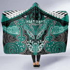 Aotearoa Iwi Ngati Maru Hooded Blanket Maori Kowhaiwhai Pattern