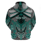 Aotearoa Iwi Ngati Maru Personalised Hoodie Maori Kowhaiwhai Pattern