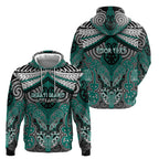 Aotearoa Iwi Ngati Maru Personalised Hoodie Maori Kowhaiwhai Pattern