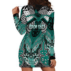 Aotearoa Iwi Ngati Maru Personalised Hoodie Dress Maori Kowhaiwhai Pattern