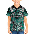 Aotearoa Iwi Ngati Maru Personalised Kid Hawaiian Shirt Maori Kowhaiwhai Pattern