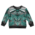 Aotearoa Iwi Ngati Maru Personalised Kid Ugly Christmas Sweater Maori Kowhaiwhai Pattern