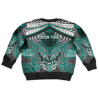 Aotearoa Iwi Ngati Maru Personalised Kid Ugly Christmas Sweater Maori Kowhaiwhai Pattern