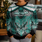 Aotearoa Iwi Ngati Maru Personalised Kid Ugly Christmas Sweater Maori Kowhaiwhai Pattern