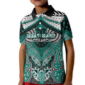 Aotearoa Iwi Ngati Maru Personalised Kid Polo Shirt Maori Kowhaiwhai Pattern
