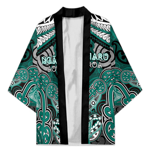Aotearoa Iwi Ngati Maru Personalised Kimono Maori Kowhaiwhai Pattern