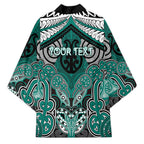 Aotearoa Iwi Ngati Maru Personalised Kimono Maori Kowhaiwhai Pattern