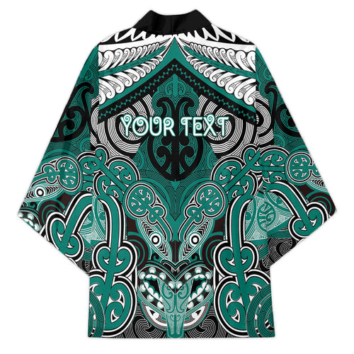 Aotearoa Iwi Ngati Maru Personalised Kimono Maori Kowhaiwhai Pattern