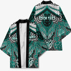 Aotearoa Iwi Ngati Maru Personalised Kimono Maori Kowhaiwhai Pattern