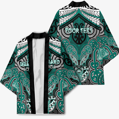 Aotearoa Iwi Ngati Maru Personalised Kimono Maori Kowhaiwhai Pattern
