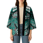 Aotearoa Iwi Ngati Maru Personalised Kimono Maori Kowhaiwhai Pattern