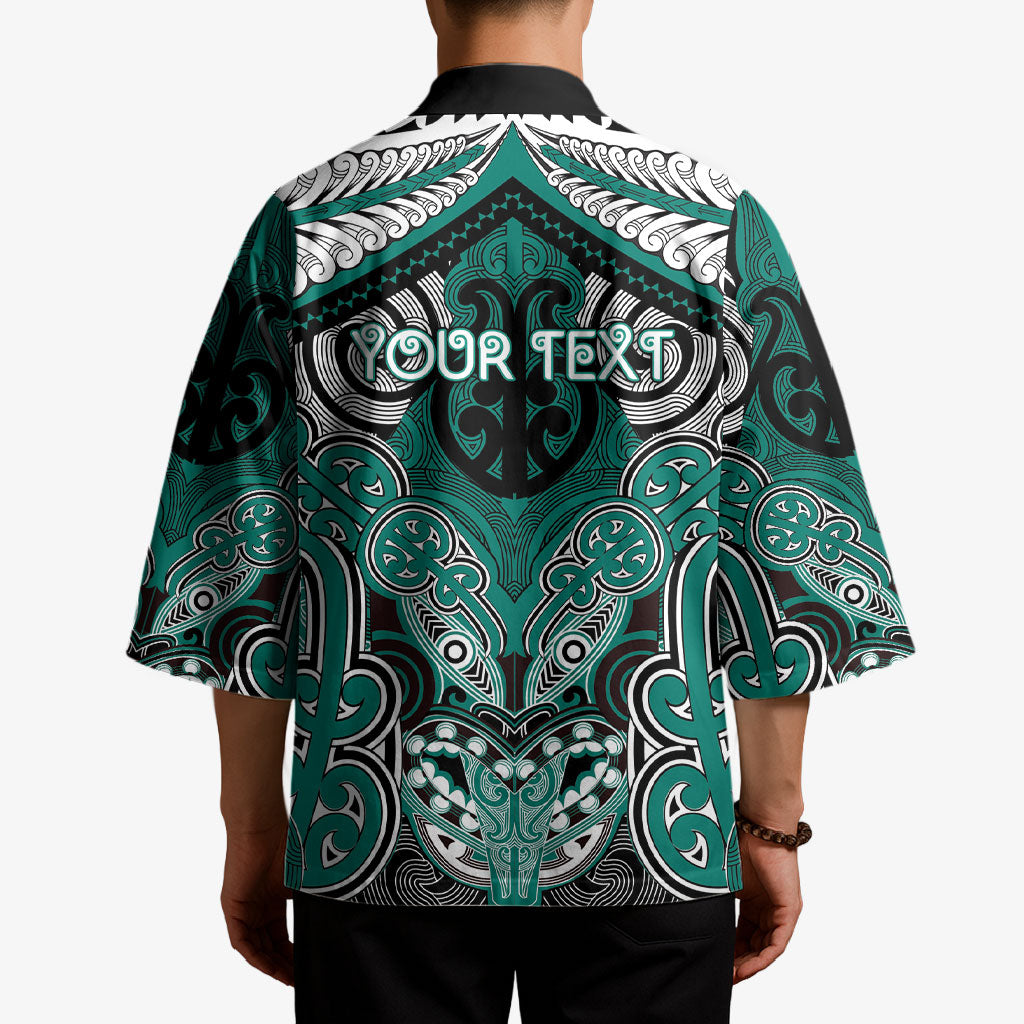 Aotearoa Iwi Ngati Maru Personalised Kimono Maori Kowhaiwhai Pattern
