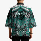 Aotearoa Iwi Ngati Maru Personalised Kimono Maori Kowhaiwhai Pattern