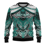 Aotearoa Iwi Ngati Maru Personalised Ugly Christmas Sweater Maori Kowhaiwhai Pattern