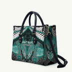 Aotearoa Iwi Ngati Maru Leather Bag Maori Kowhaiwhai Pattern