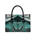 Aotearoa Iwi Ngati Maru Leather Bag Maori Kowhaiwhai Pattern