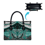 Aotearoa Iwi Ngati Maru Leather Bag Maori Kowhaiwhai Pattern
