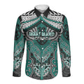Aotearoa Iwi Ngati Maru Personalised Long Sleeve Button Shirt Maori Kowhaiwhai Pattern