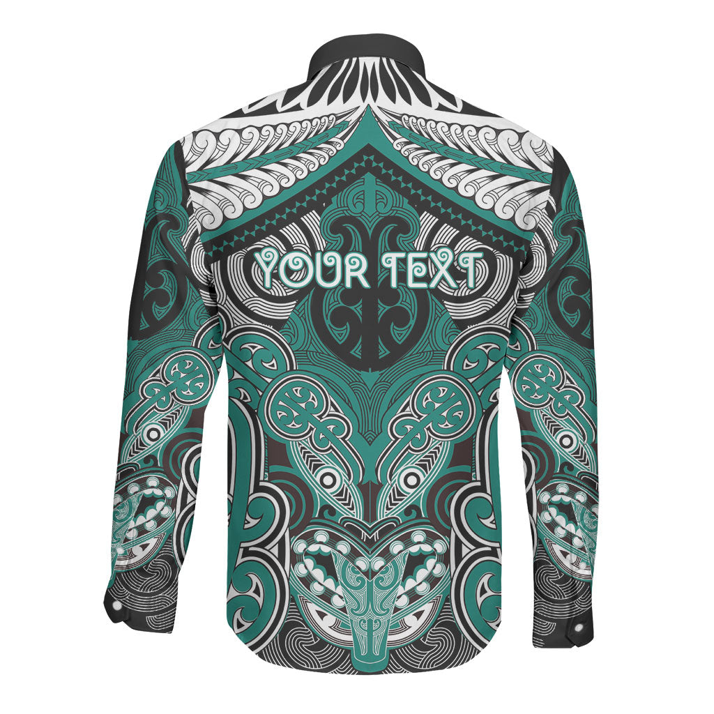 Aotearoa Iwi Ngati Maru Personalised Long Sleeve Button Shirt Maori Kowhaiwhai Pattern