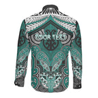 Aotearoa Iwi Ngati Maru Personalised Long Sleeve Button Shirt Maori Kowhaiwhai Pattern