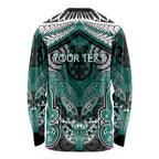 Aotearoa Iwi Ngati Maru Personalised Long Sleeve Shirt Maori Kowhaiwhai Pattern