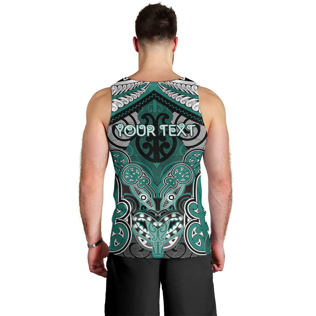 Aotearoa Iwi Ngati Maru Personalised Men Tank Top Maori Kowhaiwhai Pattern