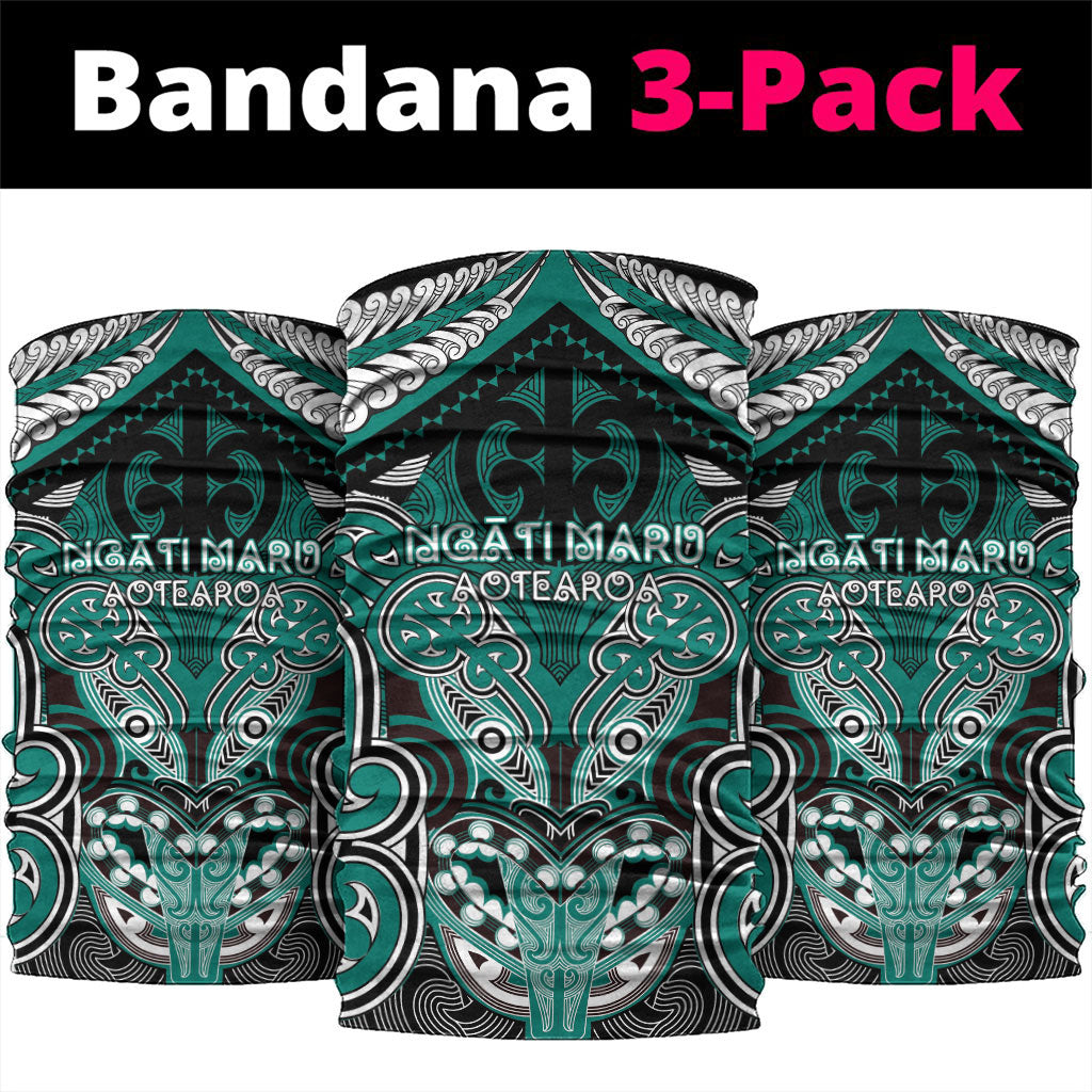 Aotearoa Iwi Ngati Maru Neck Gaiter Maori Kowhaiwhai Pattern