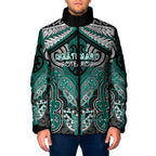 Aotearoa Iwi Ngati Maru Personalised Padded Jacket Maori Kowhaiwhai Pattern