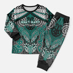 Aotearoa Iwi Ngati Maru Personalised Christmas Pajama Set Maori Kowhaiwhai Pattern