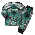 Aotearoa Iwi Ngati Maru Personalised Christmas Pajama Set Maori Kowhaiwhai Pattern