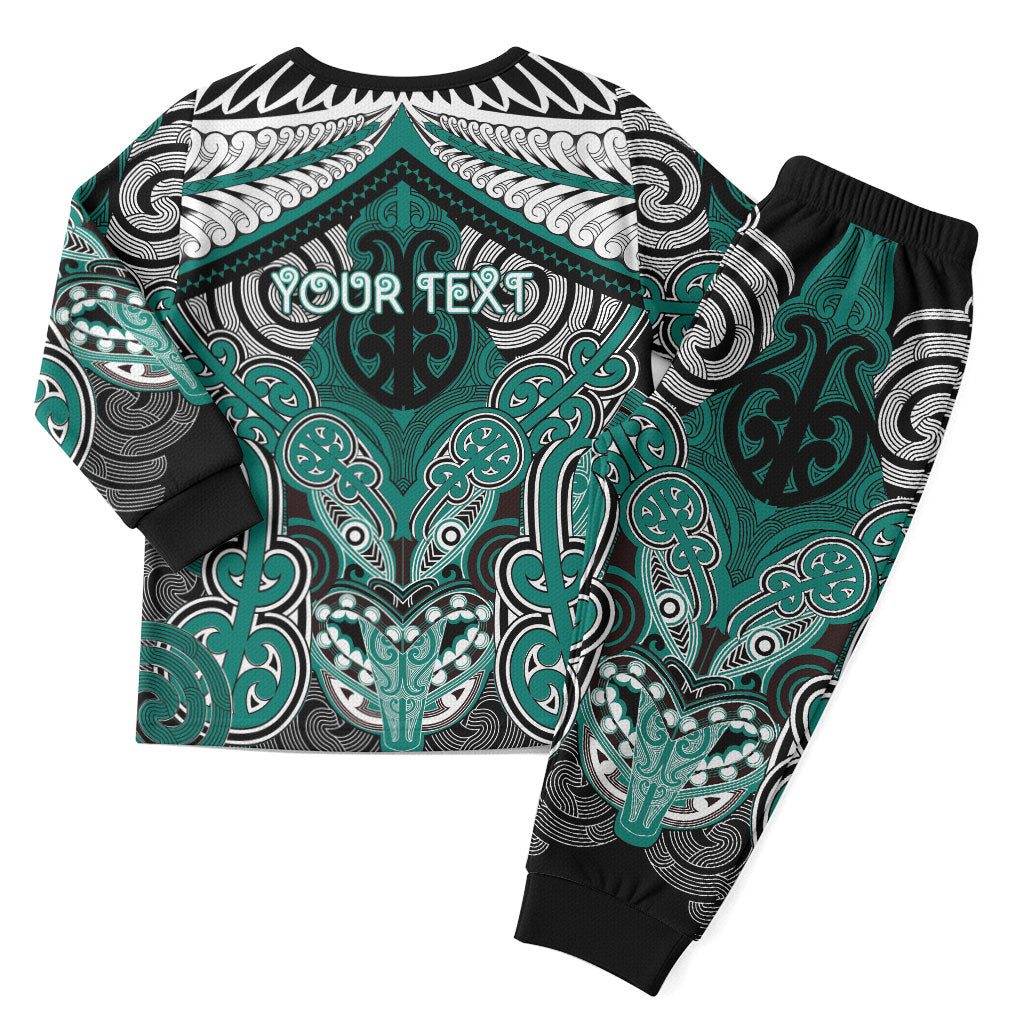 Aotearoa Iwi Ngati Maru Personalised Christmas Pajama Set Maori Kowhaiwhai Pattern