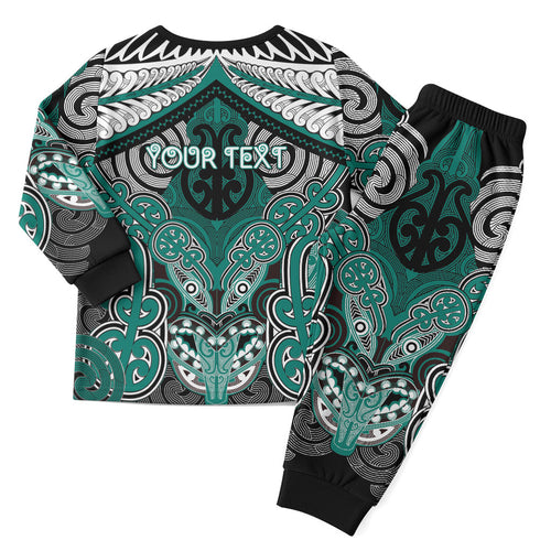 Aotearoa Iwi Ngati Maru Personalised Christmas Pajama Set Maori Kowhaiwhai Pattern