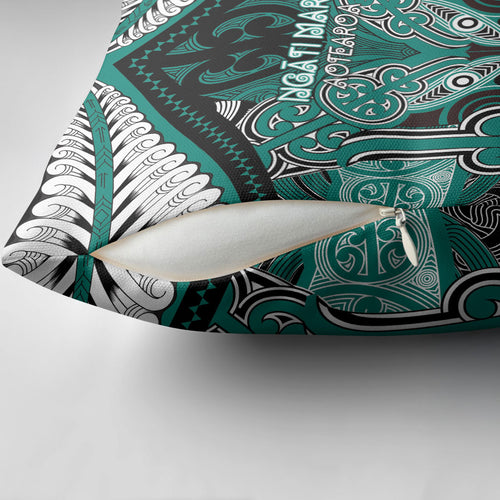 Aotearoa Iwi Ngati Maru Pillow Cover Maori Kowhaiwhai Pattern