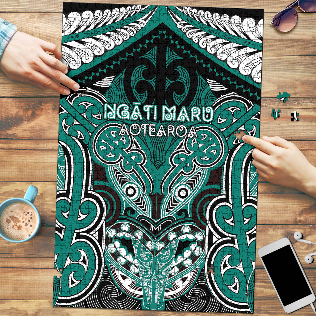 Aotearoa Iwi Ngati Maru Puzzle Maori Kowhaiwhai Pattern