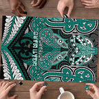 Aotearoa Iwi Ngati Maru Puzzle Maori Kowhaiwhai Pattern